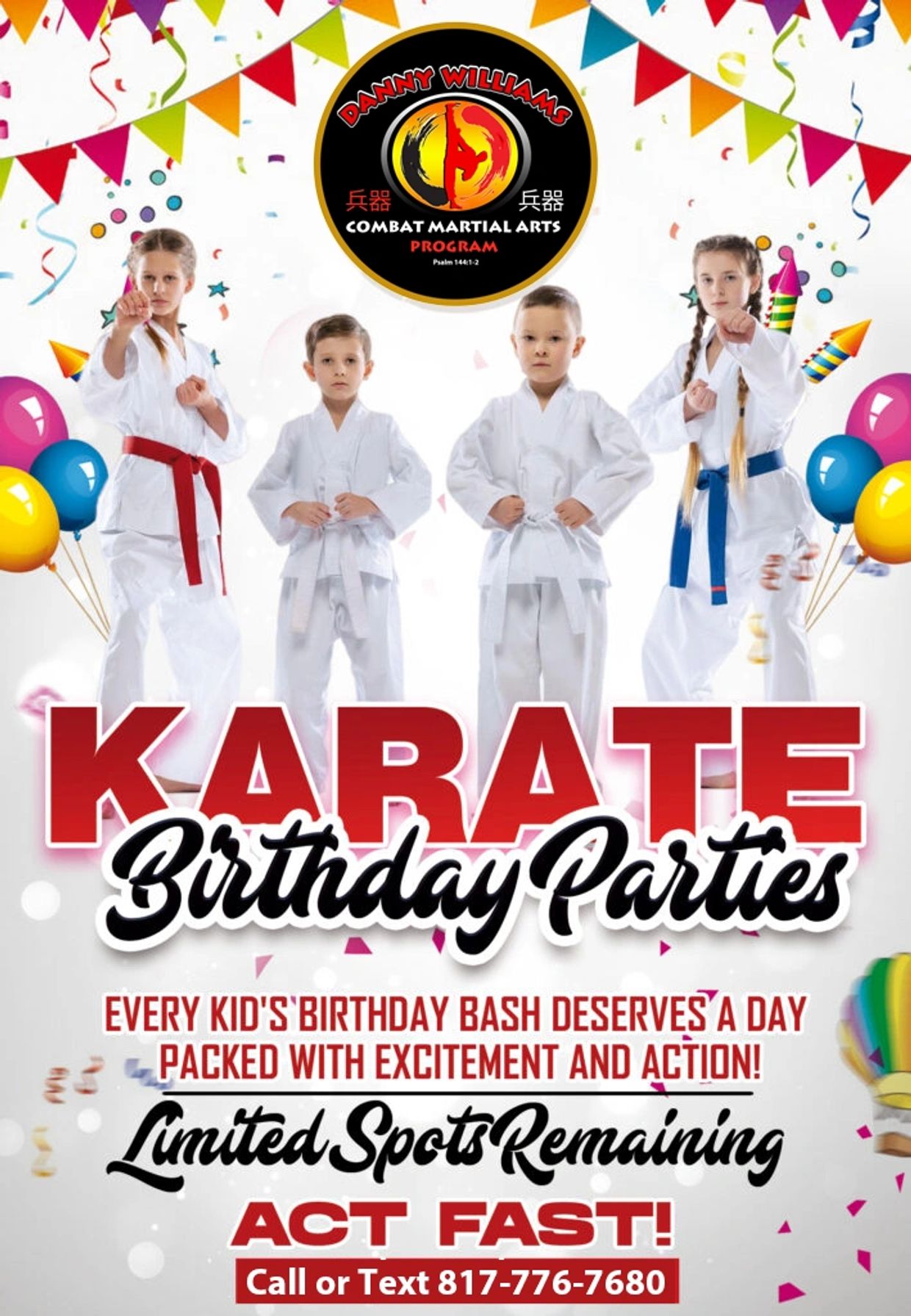 Birthday Parties at Danny Williams Combat Mixed Martial Arts Program, Granbury, Texas