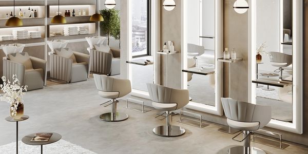 Salon furniture sold by Inspiring Salons Ltd, from hydraulic salon chairs, manicure tables & mirrors