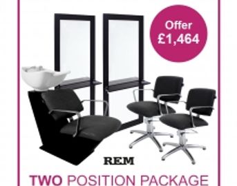 salon furniture package deal, the Paris salon mirror equipment package, plus salon chair & washpoint
