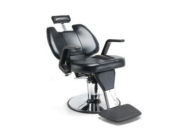 The Statesman Barber Chair with black leather fabric is affordable and versatile for any Barbershop.