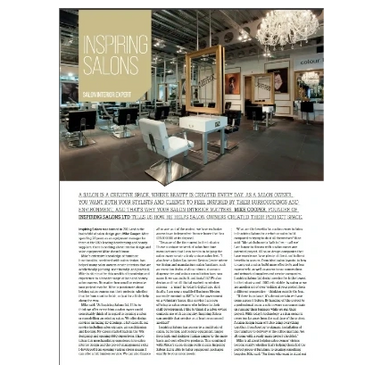 Step into the rich tapestry of salon design with our feature in 'SalonEVO.' trends  over 30 years