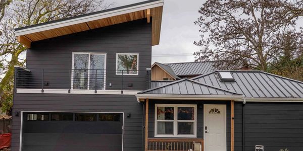 James Hardie Lap Siding with pine soffit