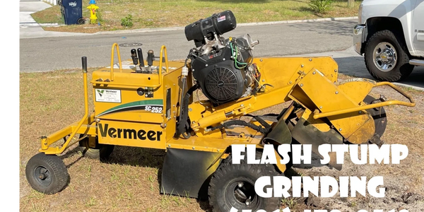 Flash Stump Grinding machine we use to grind your stumps,