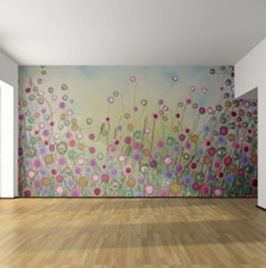a wall full of wallpaper