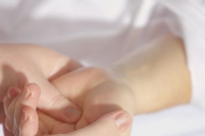 Hand massage.