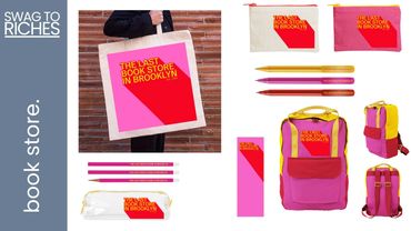 Bookstores and libraries all benefit from branded merchandise - sales, marketing, and street cred.