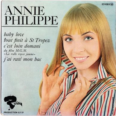Cover of Annie Philippe original single printed in 1967