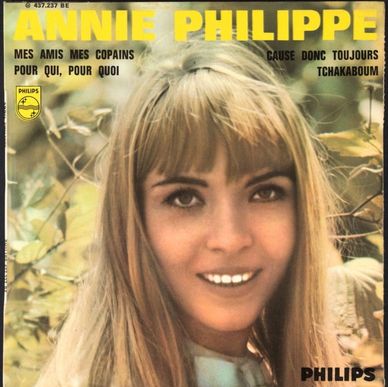 Cover of Annie Philippe single Mes amis mes copains