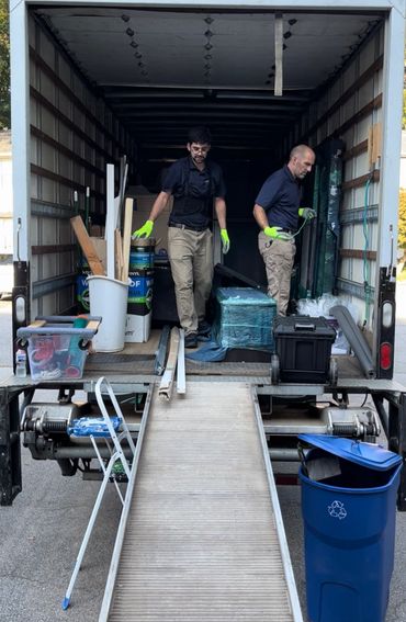 Loading the moving truck in Sandy Springs Georgia