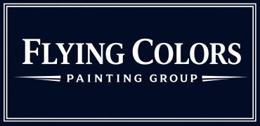 Flying Colors Painting Group logo with a dark blue background.