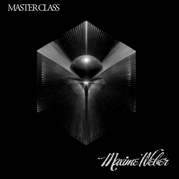 Futuristic metallic geometric sculpture with light reflections on black background.