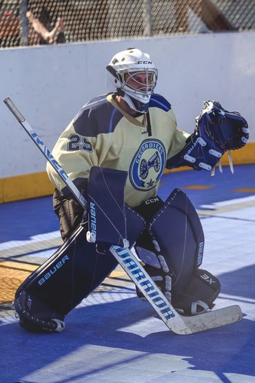 Chandail de gardien de but personnalisalbe MNMSports avec lacet.