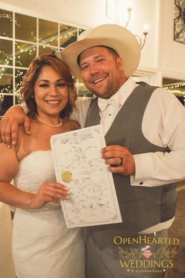 Happy Wedding Couple Smiling