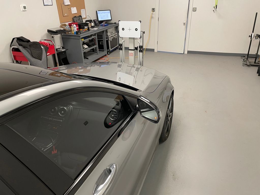 Performing a windshield camera calibration on a Mercedes after the windshield was replaced