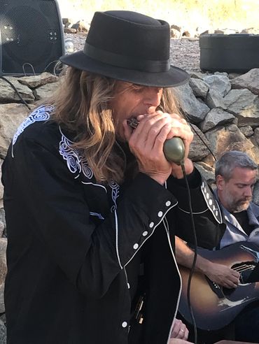 Paul with Sky - Austin party