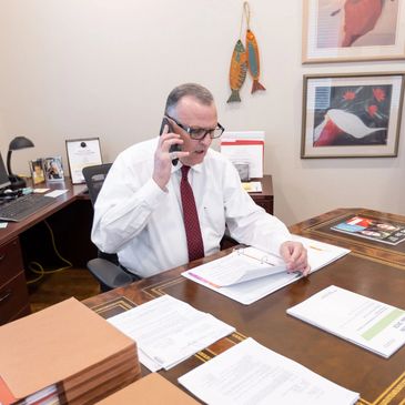 Ken Wigginton presenting probate case issues to the judge.