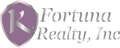 Fortuna Realty, Inc. logo with purple shield and silver text.