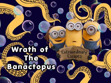Minions with octopus tentacles and bubbles titled Wrath of The Banactopus