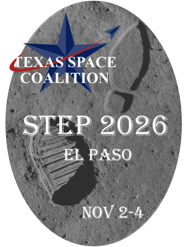 Logo of TEXASPACE Coalition STEP 2026 event in El Paso.