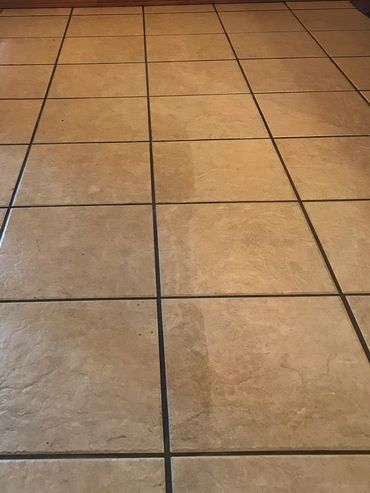Tile cleaning in a home