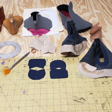 The multiple parts of a shoe 'upper'