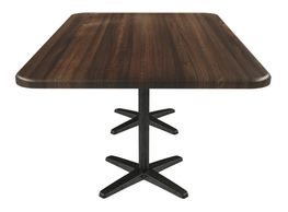 Walnut Thermofoil Laminate Table Top, x bases