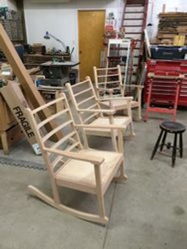 Three rockers ready for finish.