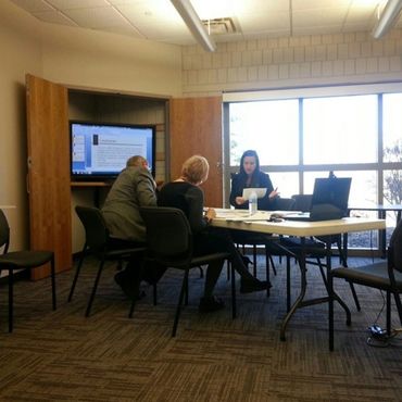 Dr. Angela Beers successfully defending her doctoral dissertation in March 2015.