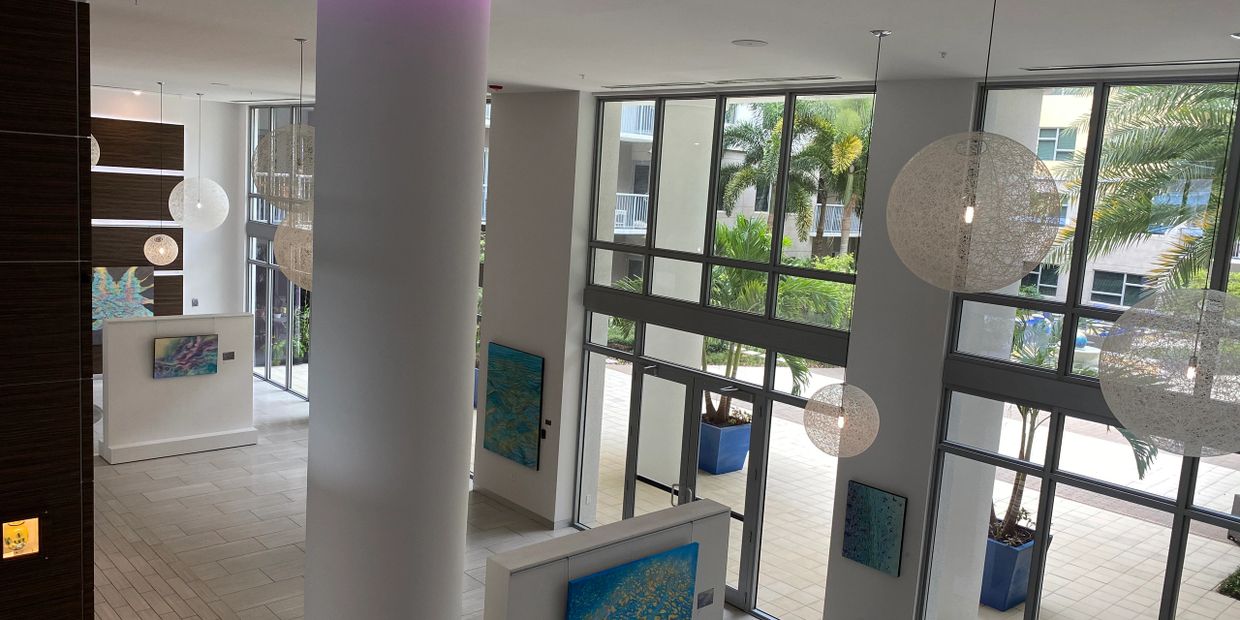 Diane V. Radel show Turtle Tracks Art series at the Hermitage Apartment Homes in St. Petersburg, FL