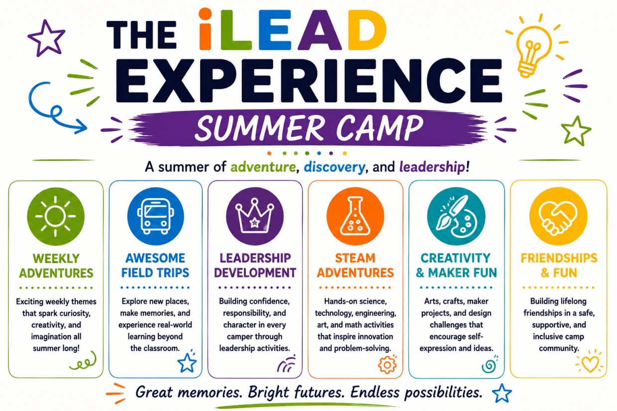 The iLEAD Experience Summer Camp offers adventure, leadership, and creativity.
