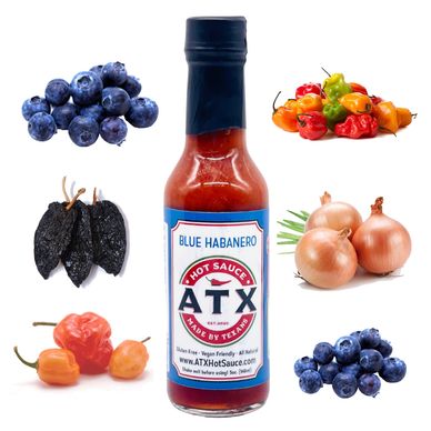 Blueberry habanero hot sauce