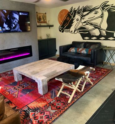 Airbnb art cabin mural rental destination fun