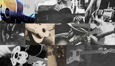 Le Sheppard's many guitars thru the years