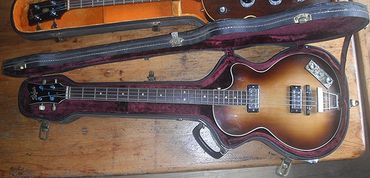 Le Sheppard Hofner Cut Away Bass and Original Case