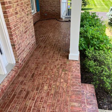 Pressure washed patio