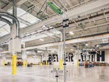 Combination Deluge Shower / Eyewash Station with Wall Light Keyshot Render