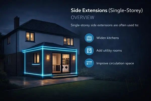 Single-storey side extension under permitted development rules