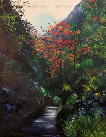 forest landscape oil painting