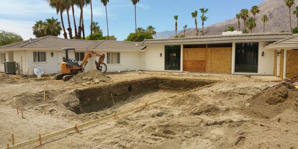 A ground-up home remodel in Palm Springs, California