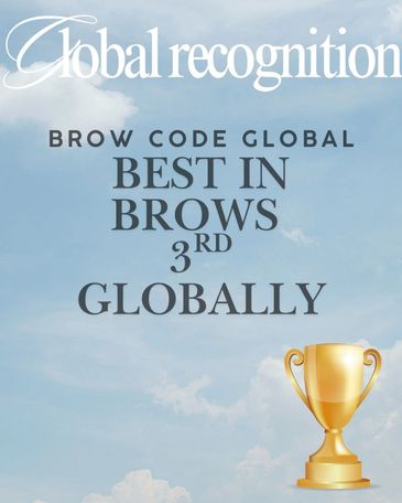 awarded 3rd globally for brow services in 2026 sign