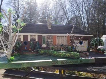 scaled replica of the actual house