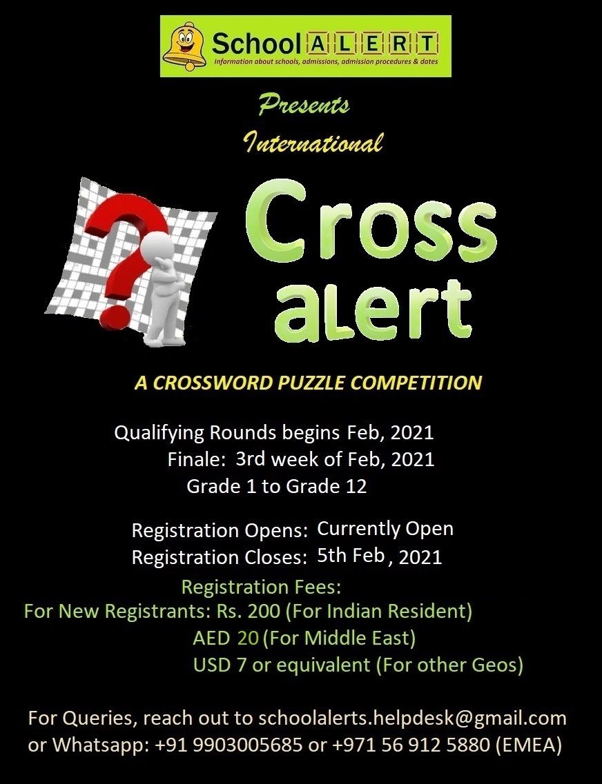 Schoolalerts International Cross Alert Crosswords Competition