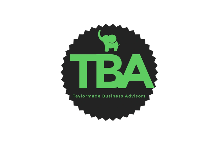 Green TBA logo with an elephant icon and 'Taylormade Business Advisors' text.