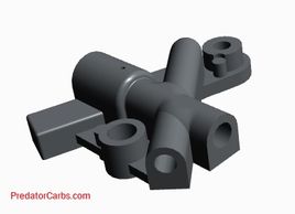 Bottom View - Predator Carb metering block