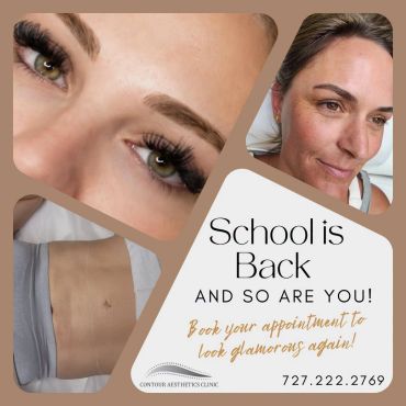 Beauty treatment promotion by Contour Aesthetics Clinic for back-to-school.