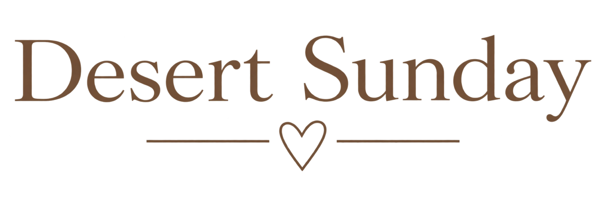 Desert Sunday logo with heart and lines