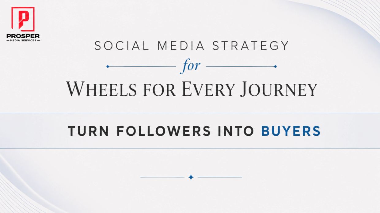 Social media strategy for Wheels for Every Journey by Prosper Media Services.