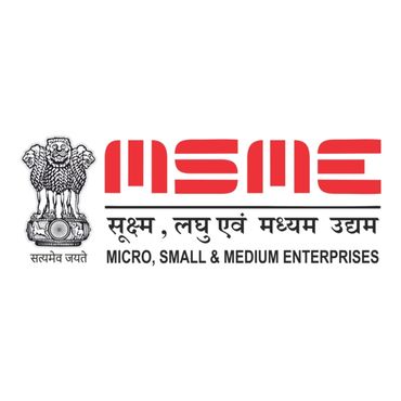Logo of Micro, Small & Medium Enterprises with Indian emblem and text in Hindi and English.