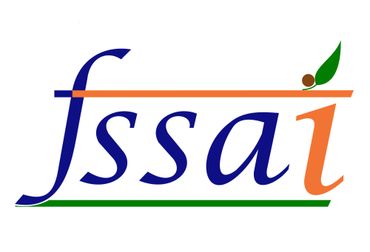 Part of the FSSAI logo with stylized text and a leaf design.