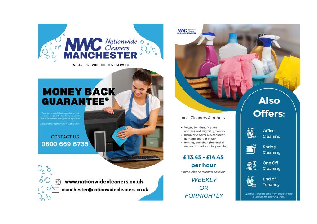 Nationwide Cleaner Manchester Leaflet